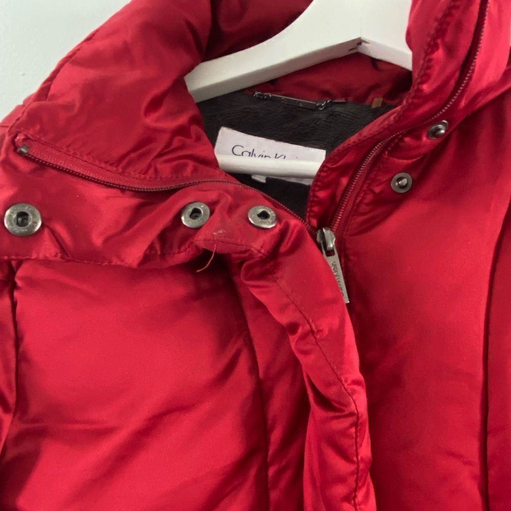 Calvin Klein Puffer Red Jacket - Picture 6 of 12